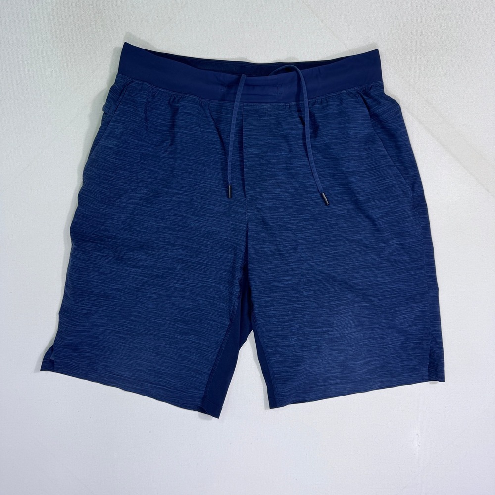 Lululemon Pace Breaker Unlined Short 11" Heathered Blue Mens Large Athletic Gym